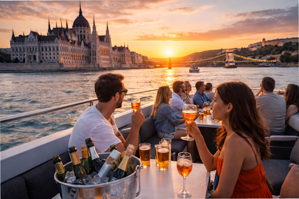 Bootstour auf der Donau in Budapest mit freien Getränken